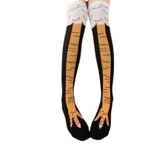 Long Over the Knee Novelty Chicken Feet Tube Socks for Women